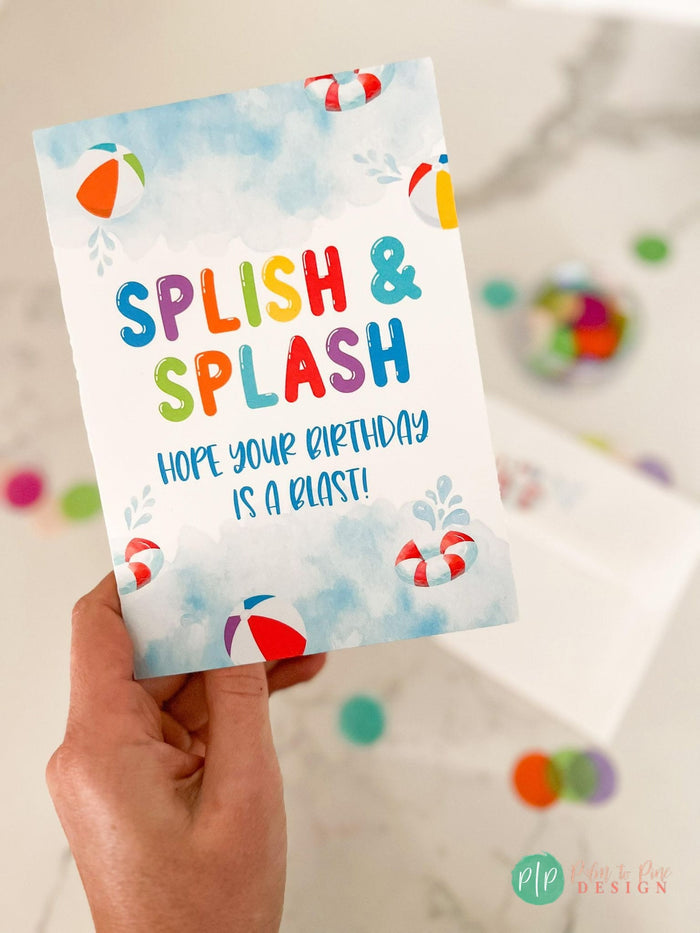 Splish Splash Birthday Card for Kids