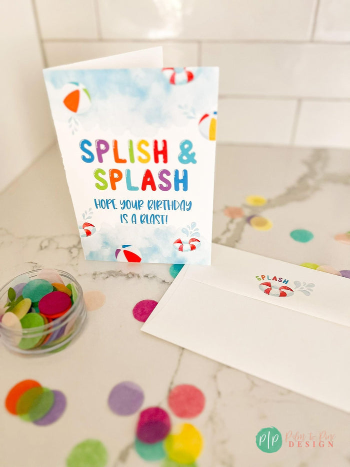 Splish Splash Birthday Card for Kids