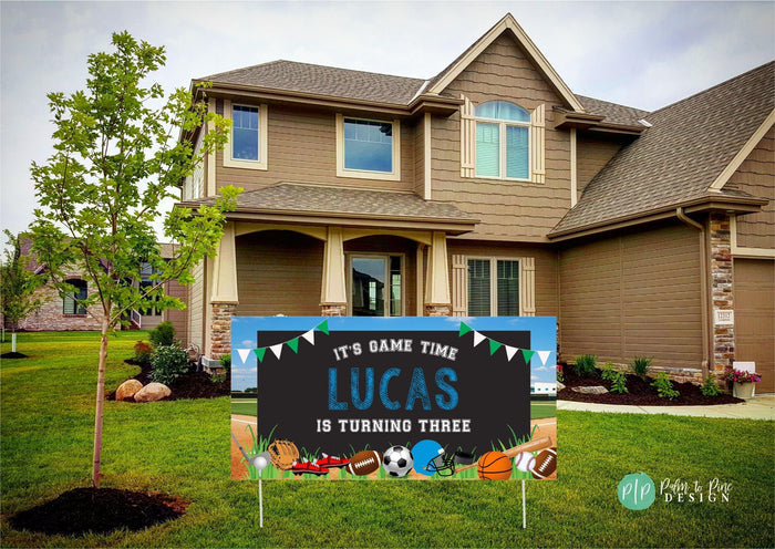 Sports Birthday Personalized Banner