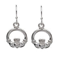 Sterling Silver Claddagh Drop Earrings