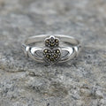 Sterling Silver Marcasite Claddagh Ring