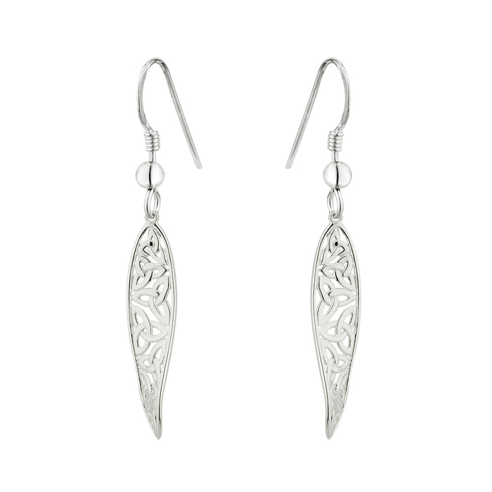 Solvar Sterling Silver Trinity Drop Earrings s33919
