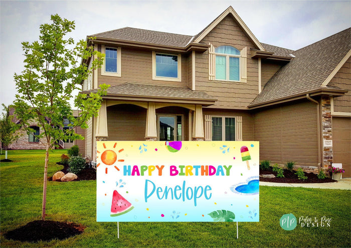 Summer Fun Birthday Banner