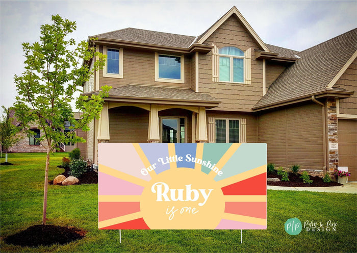 Sunshine Birthday Vinyl Banner