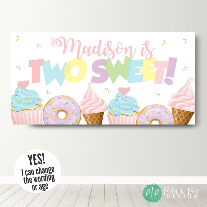 Sweet One First Birthday Banner