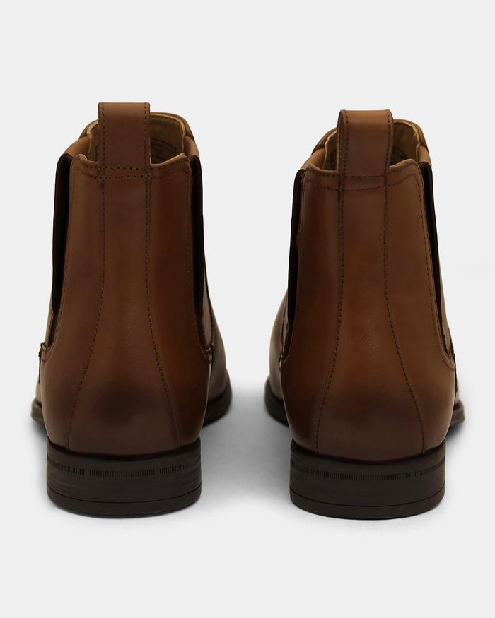 Tan Leather Boots - Wrayy
