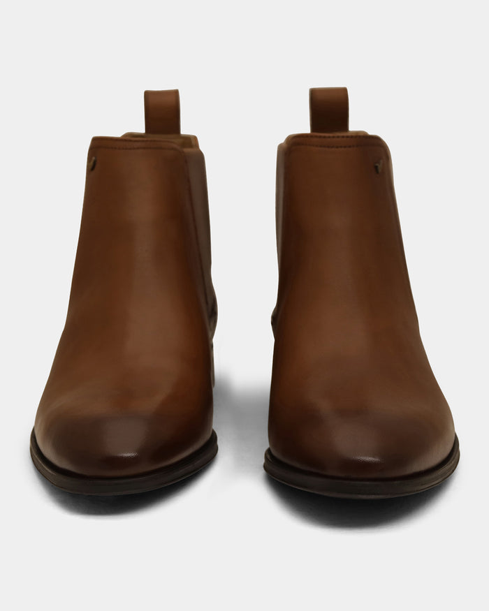 Tan Leather Boots - Wrayy