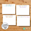 personalized rainbow stationery from the desk of teacher name for teacher appreciation week gift or end of school year teacher gift