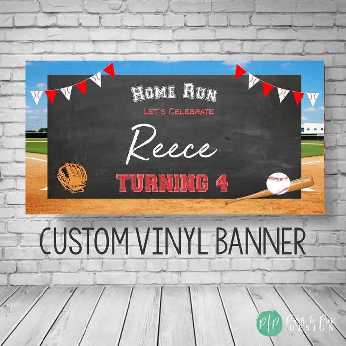 Team Colors Baseball Birthday Banner