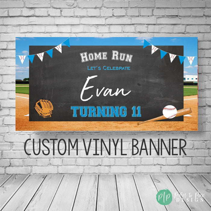 Team Colors Baseball Birthday Banner