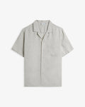 The Holiday Linen SS Shirt in natural — front view against a white background