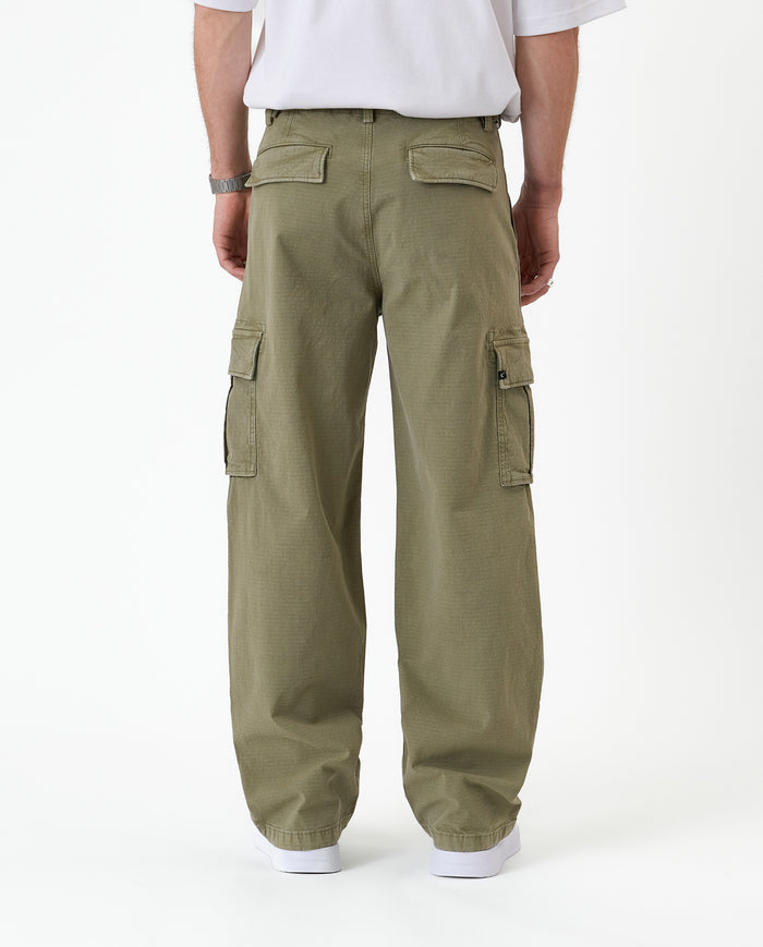 The Monterey Cargo Pant in light khaki — back view showing the relaxed straight fit