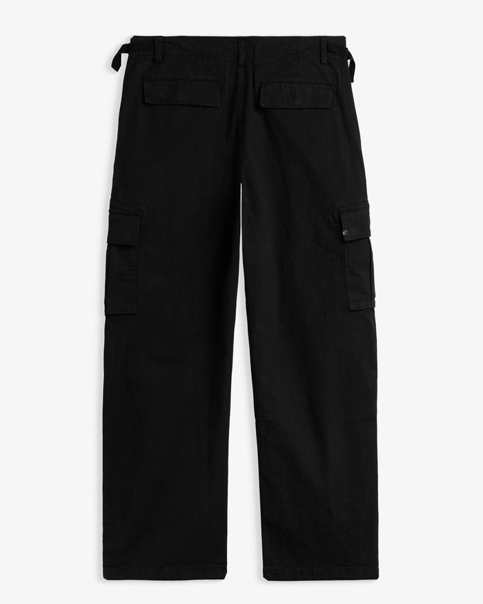The Monterrey Cargo Pant in black — back view against a white background