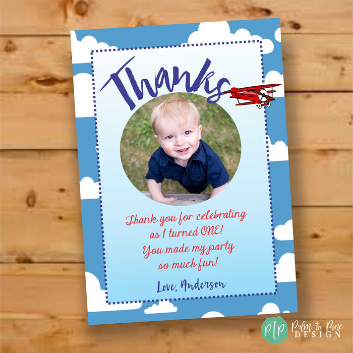Time Flies Airplane Birthday Invite