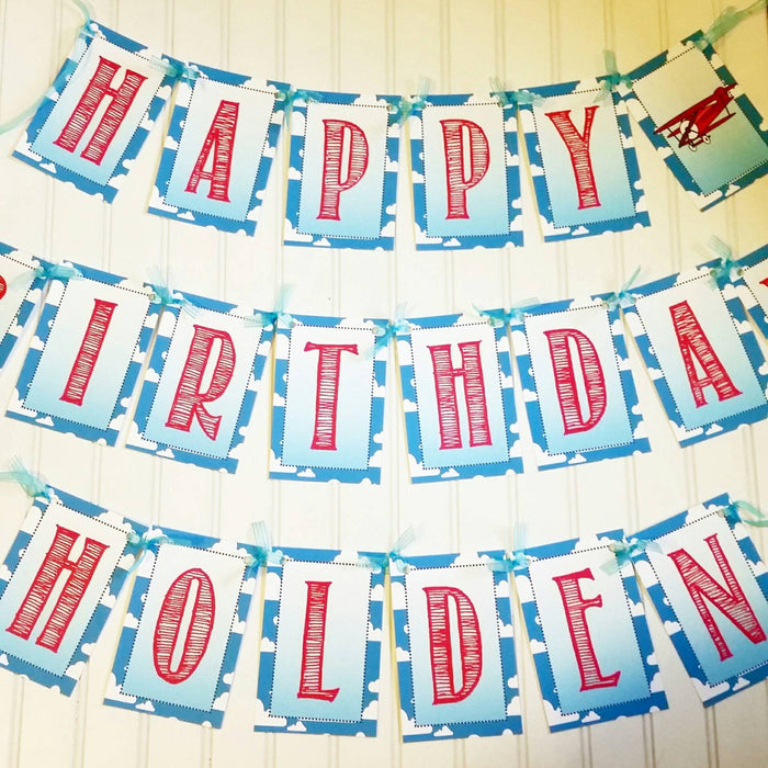 Time Flies Airplane Birthday Invite