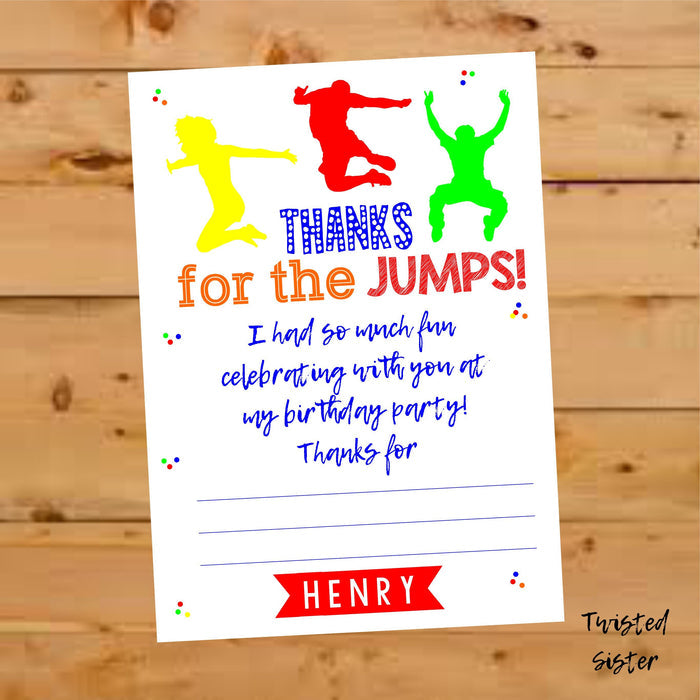 Jump Birthday Invitation