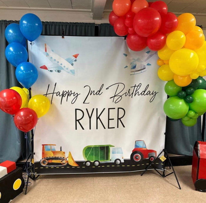 Transportation Birthday Banner