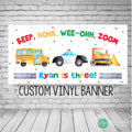 Transportation Birthday Vinyl Banner