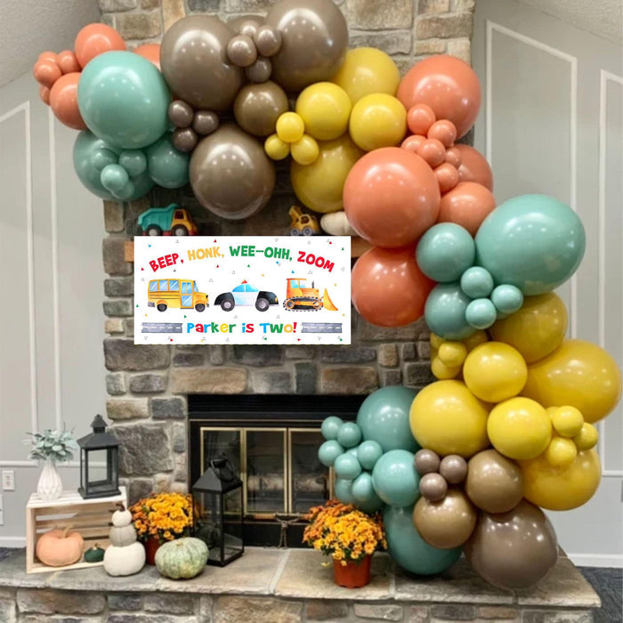Transportation Birthday Vinyl Banner
