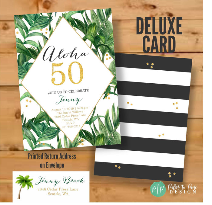 Tropical Aloha Birthday Invitation