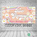 Two Groovy Birthday Banner