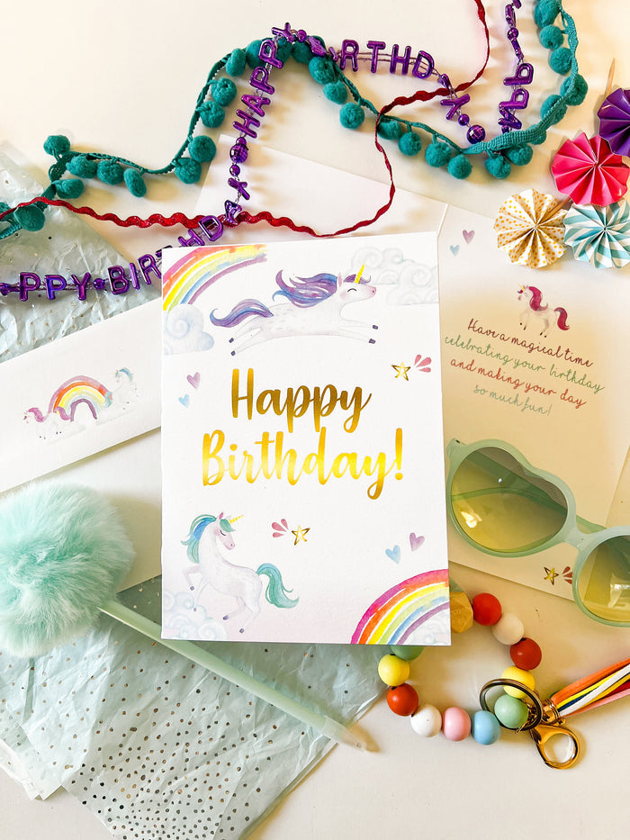 Unicorn Birthday Card