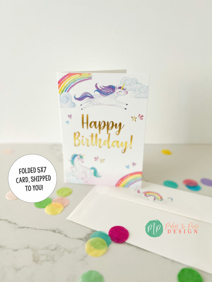 Unicorn Birthday Card