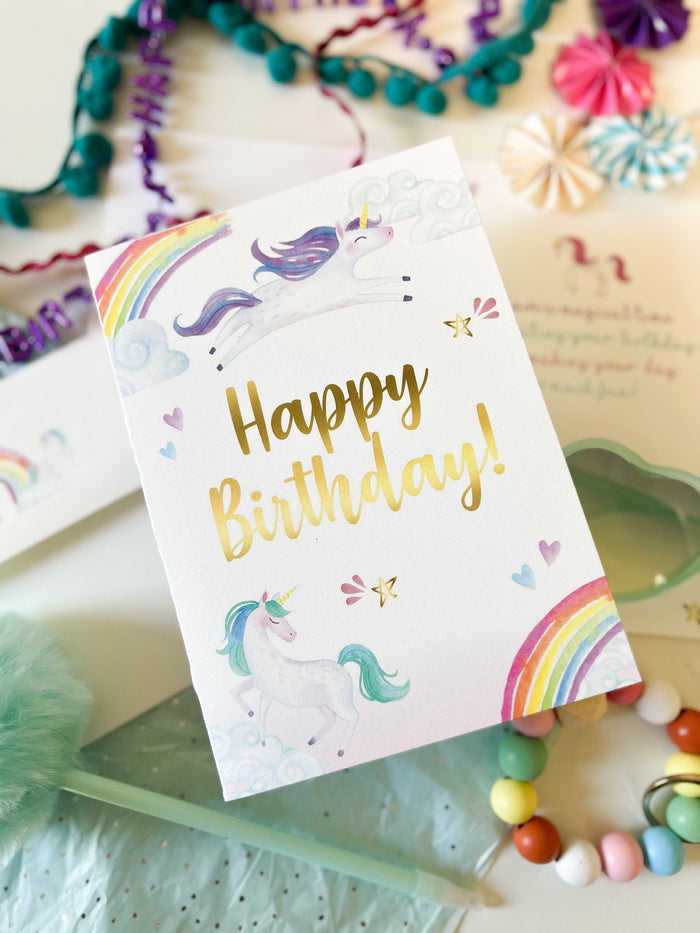 Unicorn Birthday Card