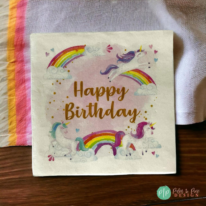 Unicorn Birthday Party Napkins