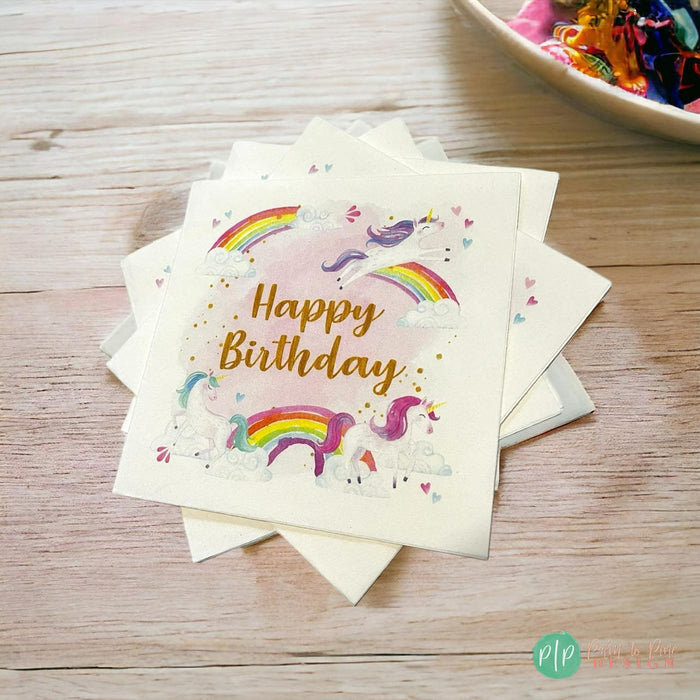 Unicorn Birthday Party Napkins
