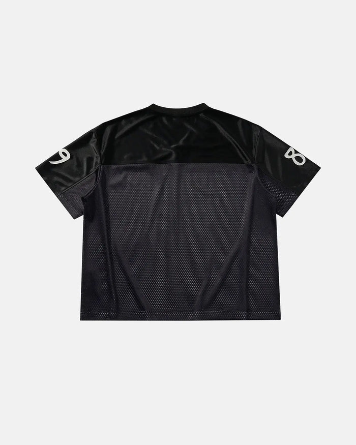 V-Neck Mesh Patchwork Jersey Tee | Inflation Streetwear