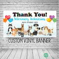 Veterinary Technician Week 2026 Appreciation Banner or office decor with rainbow balloons and cats, dogs and other pets