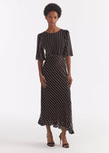 Vida Velvet Dress (Pothos Noir)