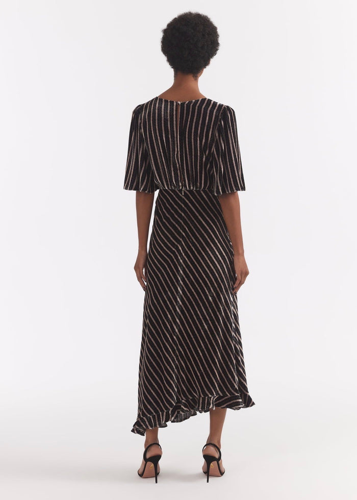 Vida Velvet Dress (Pothos Noir)