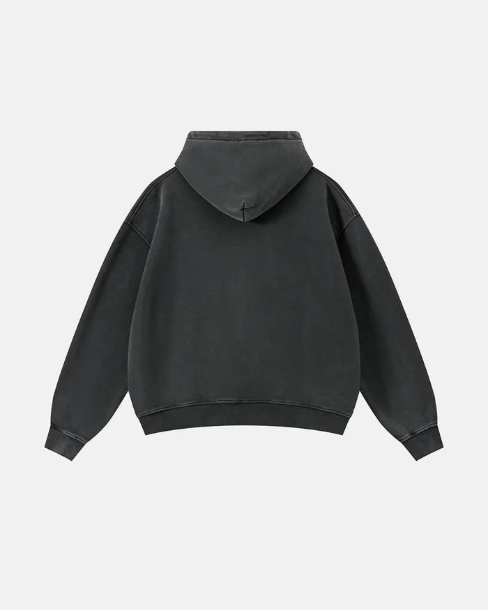 Vintage Washed Fleece Boxy Zip Hoodie | Inflation Streetwear