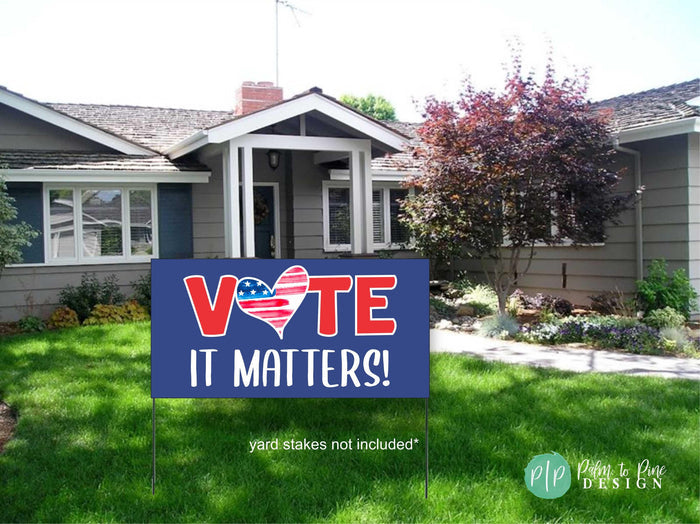 Vote Banner with American Flag Design