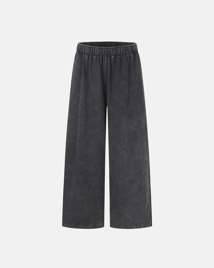 Washed Graphic Wide-Leg Sweatpants | Inflation Streetwear