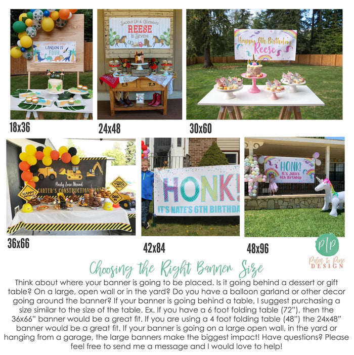 Watercolor Peacock Birthday Banner