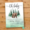Welcome Baby Bear Shower Invites