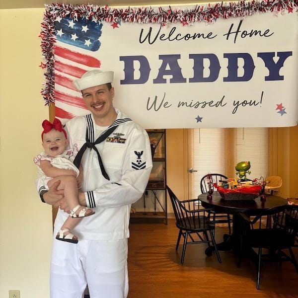 Welcome home Daddy Military Banner