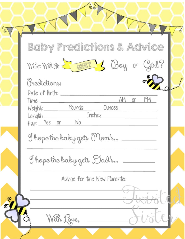 What Will it Bee Baby Shower Games