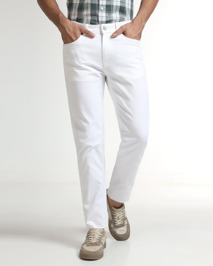 White Bleed Zero Slim Comfort Jeans - Rene