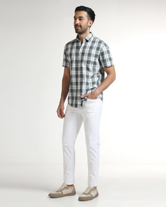 White Bleed Zero Slim Comfort Jeans - Rene