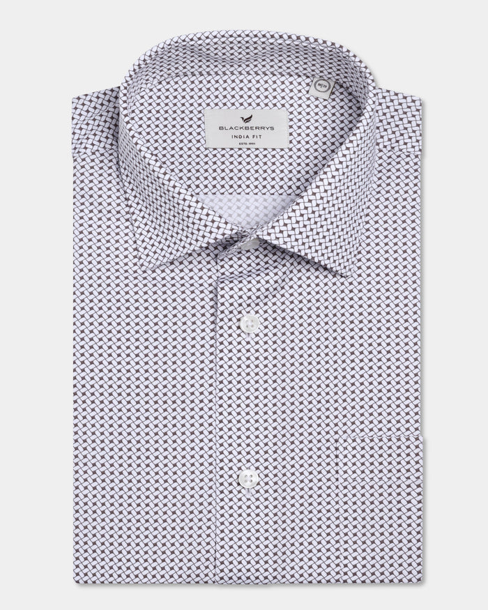 White Printed Shirt - Addo