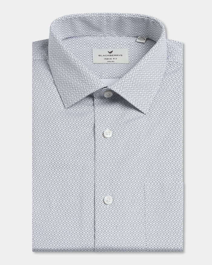 White Printed Shirt - Bylde