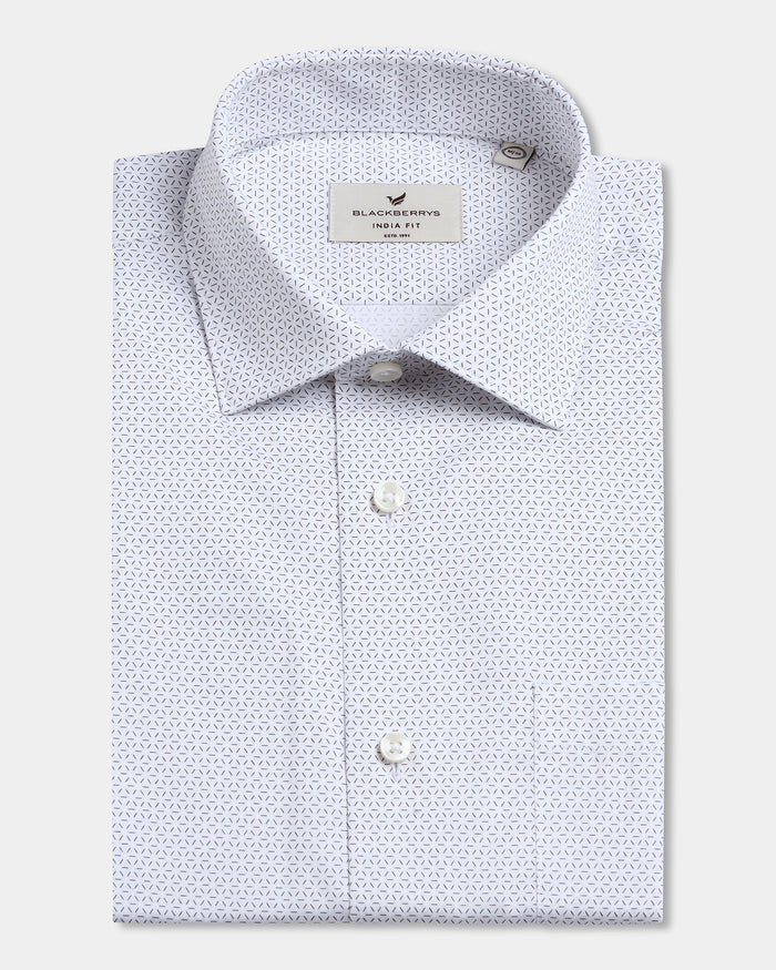 White Printed Shirt - Welkon
