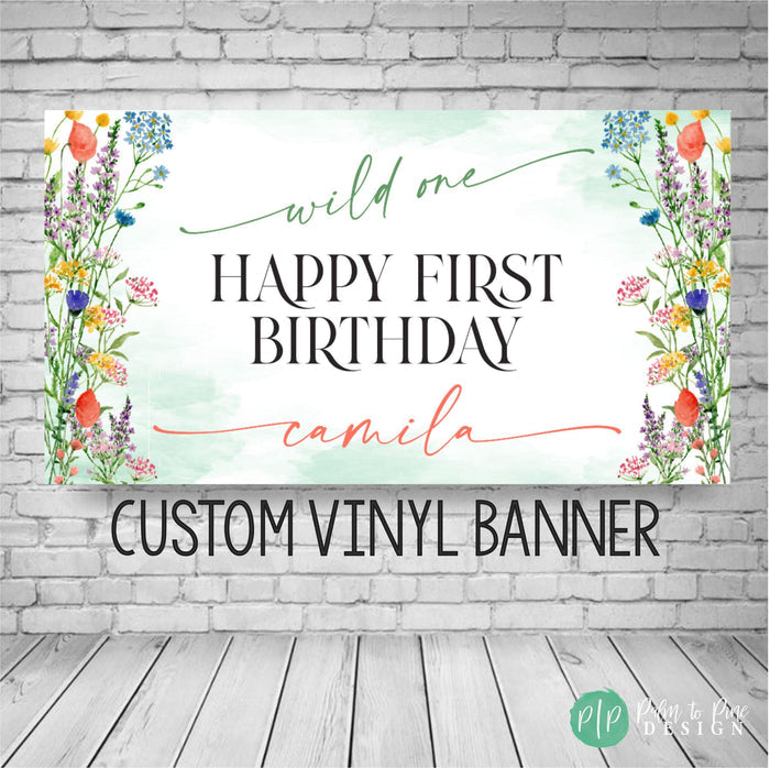 Wildflower Birthday Banner