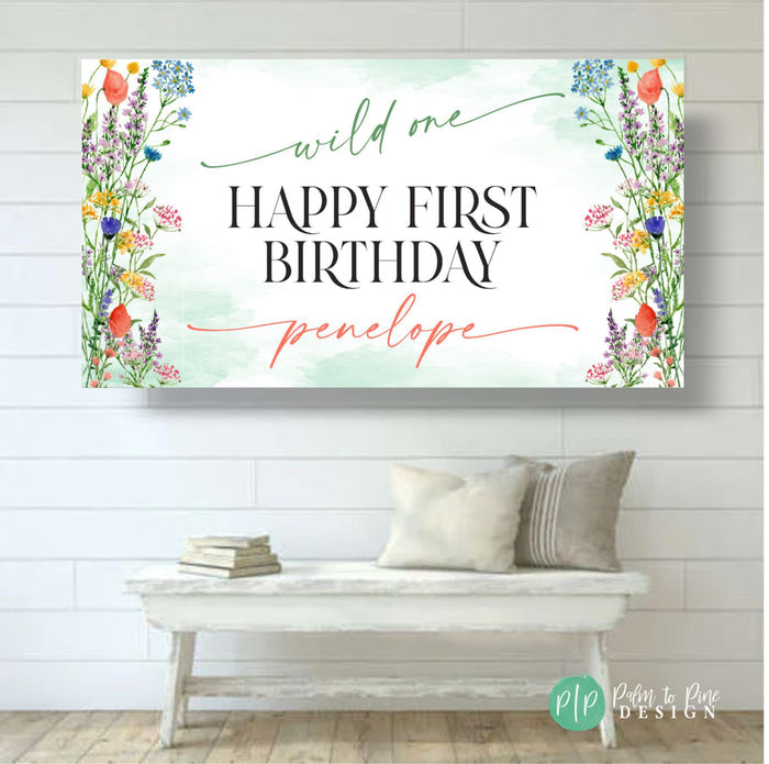 Wildflower Birthday Banner