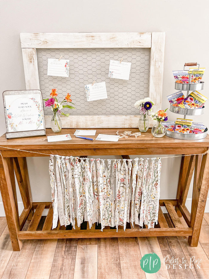 Wildflower Bridal Shower Advice Cards