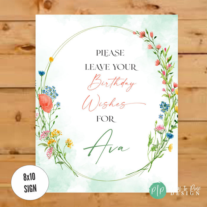 Wildflower Bridal Shower Advice Cards